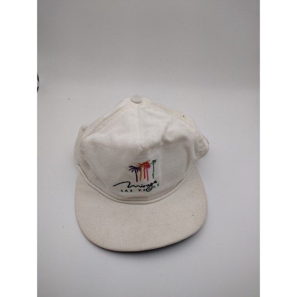 The Mirage Other - Vintage The Mirage Las Vegas Corduroy Snapback Hat White Rope Brim Made in USA
